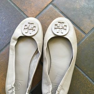 Tory Burch Minnie travel leather flats, size 7.5